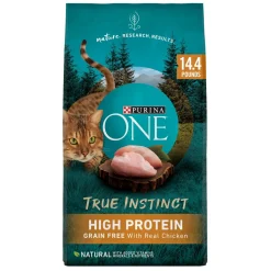Purina One True Instinct Grain-Free Purposeful Nutrition Chicken Dry Cat Food - 14.4 Lbs