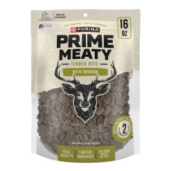 Purina Prime Bits Tender and Meaty Wild Venison Jerky Dog Treats - 4 Oz - Case of 6