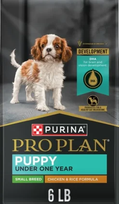 Purina Pro Plan Chicken and Rice Formula Small-Breed Puppy Under 1 Year Dry Dog Food - 6 Lbs - Case of 5