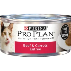 Purina Pro Plan Complete Essentials Grain-Free Classic Beef and Carrots Pate Entrée Canned Cat Food - 5.5 Oz - Case of 24
