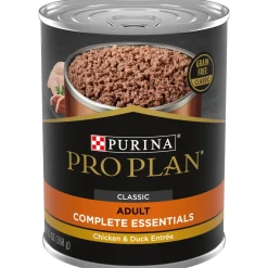 Purina Pro Plan Complete Essentials Grain-Free Classic Chicken and Duck Pate Entrée Adult Canned Dog Food - 13 Oz - Case of 12