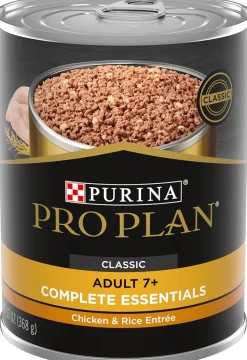 Purina Pro Plan Complete Essentials Chicken and Rice Senior 7+ Adult Canned Dog Food - 13 Oz - Case of 12