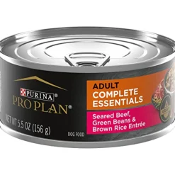 Purina Pro Plan Complete Essentials Seared Beef Beans and Rice Entrée in Gravy Canned Dog Food - 5.5 Oz - Case of 24