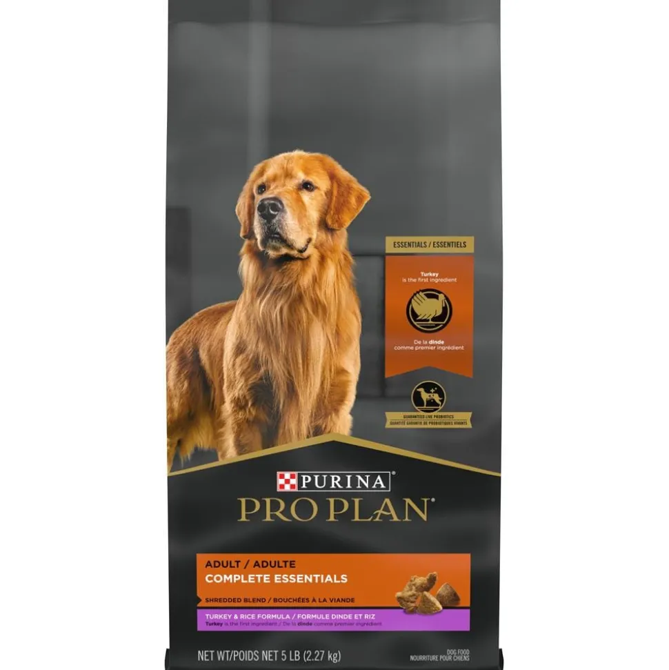 Purina Pro Plan Complete Essentials Shredded Blend Turkey & Rice High Protein Dry Dog Food
