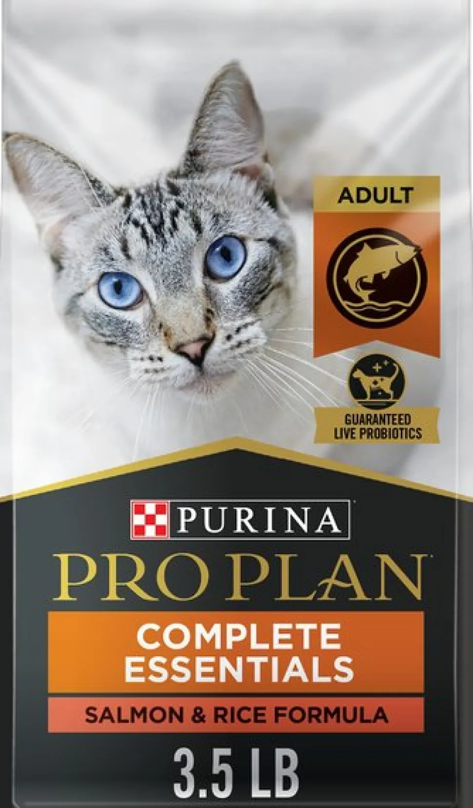 Purina Pro Plan Complete Essentials Savor Salmon and Rice Dry Cat Food - 3.5 Lbs - Case of 6