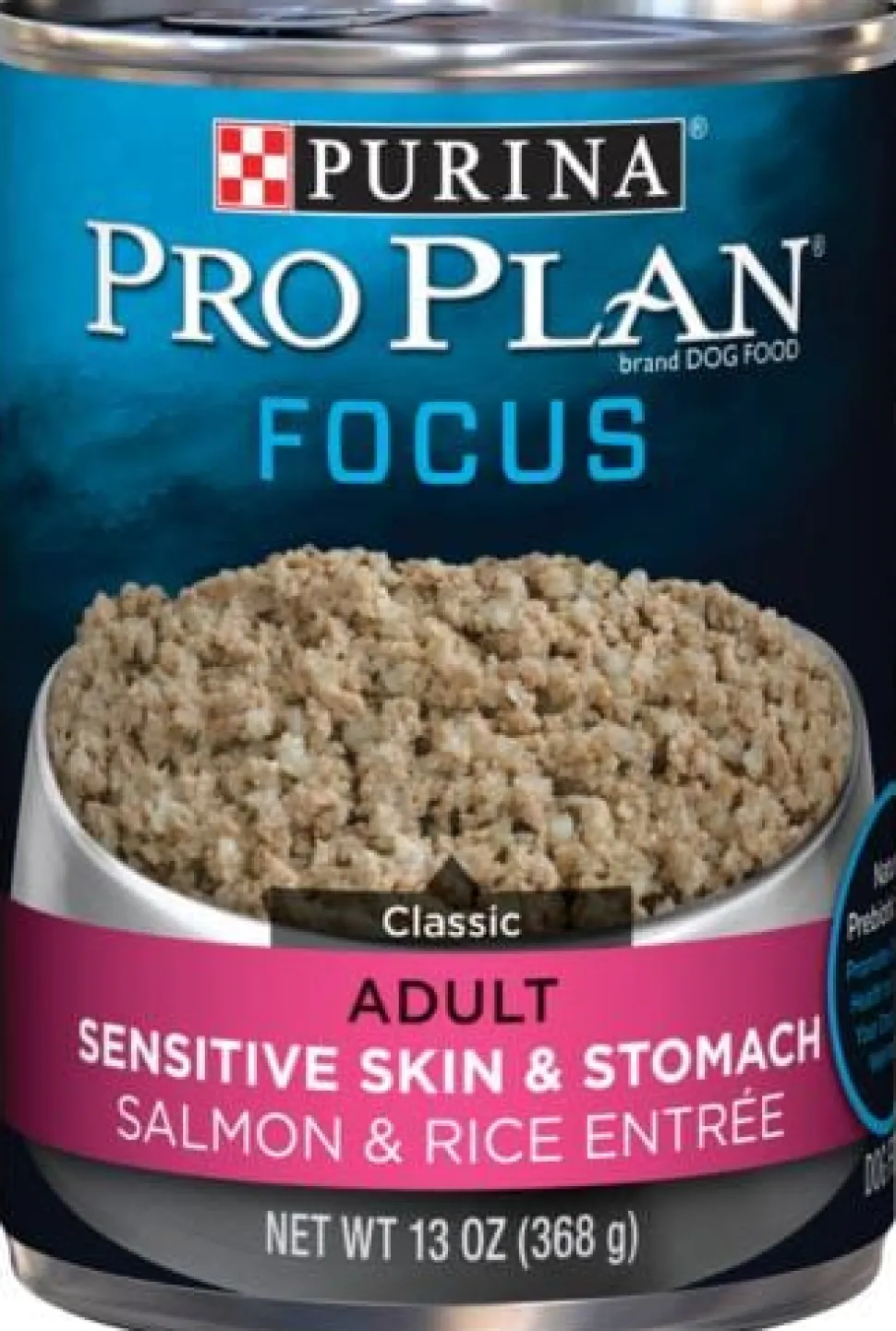 Purina Pro Plan Focus Sensitive Skin & Stomach Salmon & Rice Pate Canned Dog Food