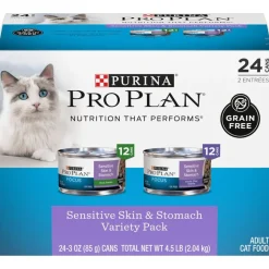 Purina Pro Plan Focus Sensitive Skin & Stomach Poultry & Seafood Favorites Variety Pack Wet Cat Food