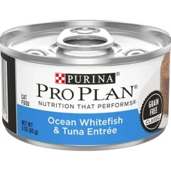 Purina Pro Plan Grain-Free Classic Whitefish and Tuna Pate Entrée Canned Cat Food - 3 Oz - Case of 24
