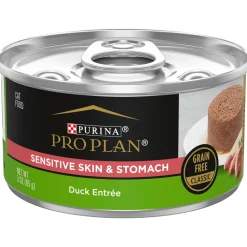 Purina Pro Plan Grain-Free Classic Sensitive Skin and Stomach Duck Entrée Canned Cat Food - 3 Oz - Case of 24