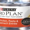Purina Pro Plan Savor Adult Chicken, Pasta & Spinach Entree in Gravy Canned Cat Food