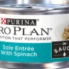 Purina Pro Plan Savor Adult Sole Entree with Spinach Braised in Sauce Canned Cat Food