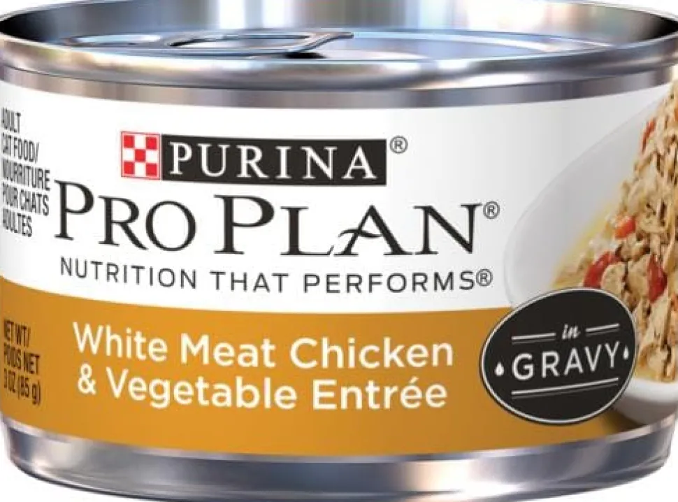 Purina Pro Plan Savor Adult White Chicken with Vegetables in Gravy Entree Canned Cat Food