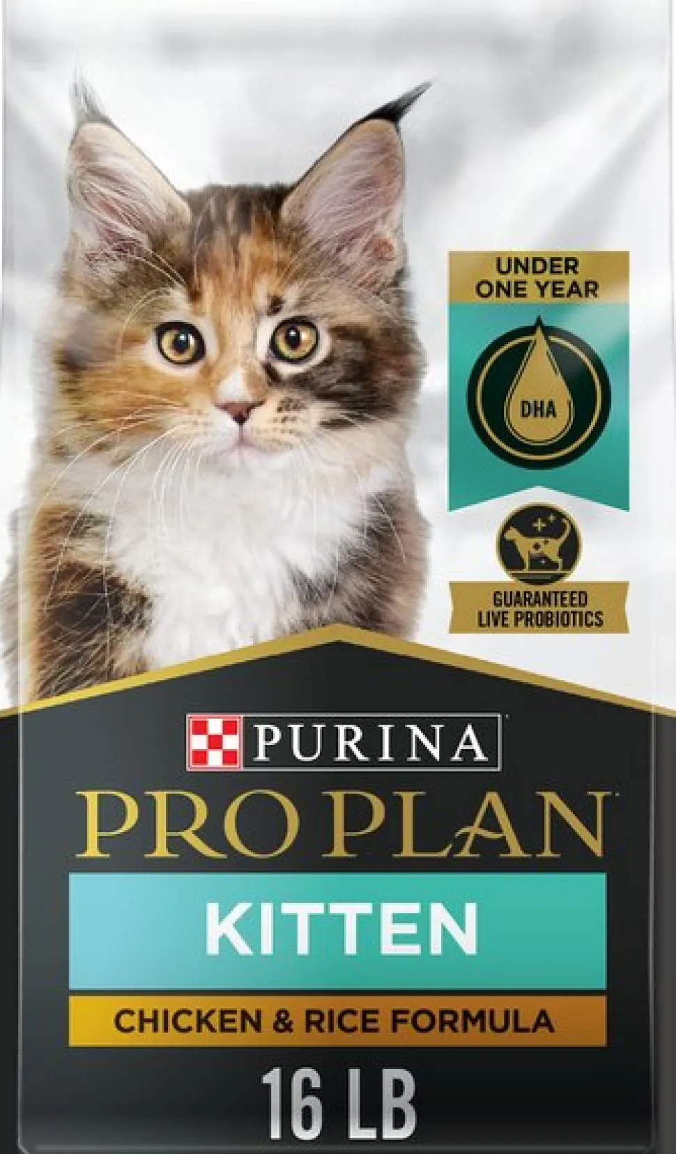 Purina Pro Plan Shredded Blend Chicken and Rice Kitten Formula Dry Cat Food - 16 Lbs