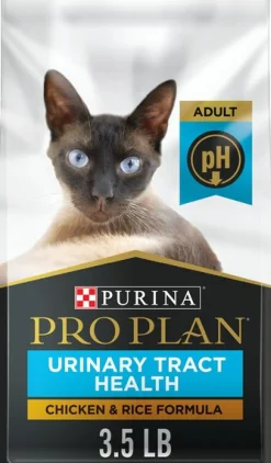 Purina Pro Plan Urinary Tract Health Chicken and Rice Dry Cat Food - 3.5 Lbs - Case of 6