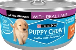 Purina Puppy Chow High-Protein Classic Ground Lamb in Gravy Puppy Canned Dog Food - 5.5 Oz - Case of 24