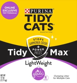 Purina Tidy Cats Lighttweight Low-Dust Clumping Scented Glade Clean Blossoms Clay Multi Cat Litter - 17 Lbs