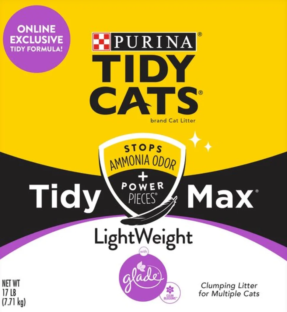 Purina Tidy Cats Lighttweight Low-Dust Clumping Scented Glade Clean Blossoms Clay Multi Cat Litter - 17 Lbs