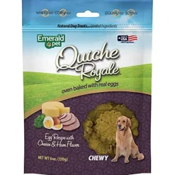 Quiche Royale Emerald Soft and Chewy Dog Treats - Cheese and Ham - 6 Oz