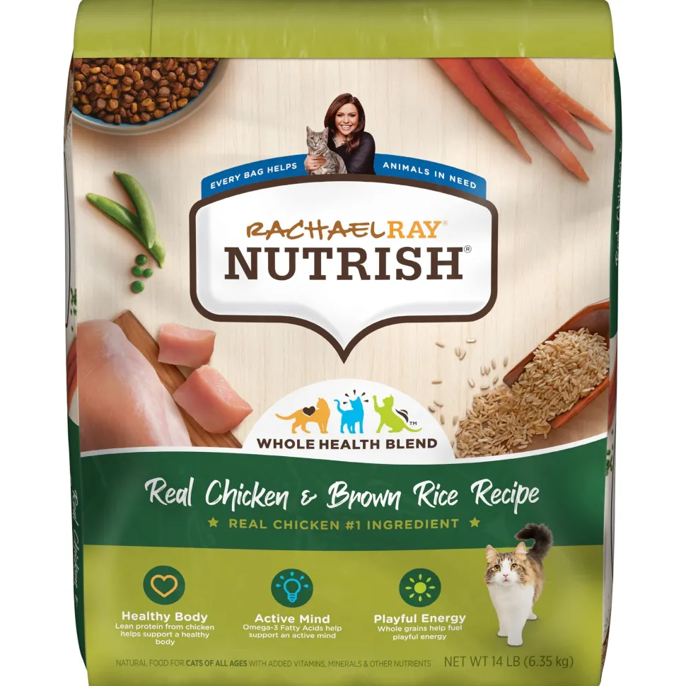 Rachael Ray Nutrish Chicken Brown Rice and Veggies Premium Dry Cat Food - 3 Lbs