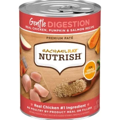 Rachael Ray Nutrish Gentle Digestion Chicken Salmon and Pumpkin Pate Recipe Canned Dog Food - 13 Oz - Case of 12