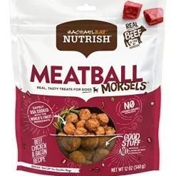Rachael Ray Nutrish Meatball Morsals Grain-Free Beef Chicken and Bacon Soft and Chewy Dog Treats - 5 Oz