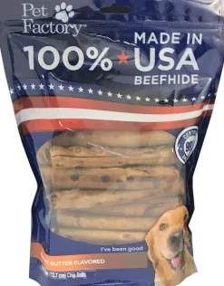 Rawhide Express Beefhide Roll Peanut Butter Flavored Natural Dog Chew - 9-10" Inches