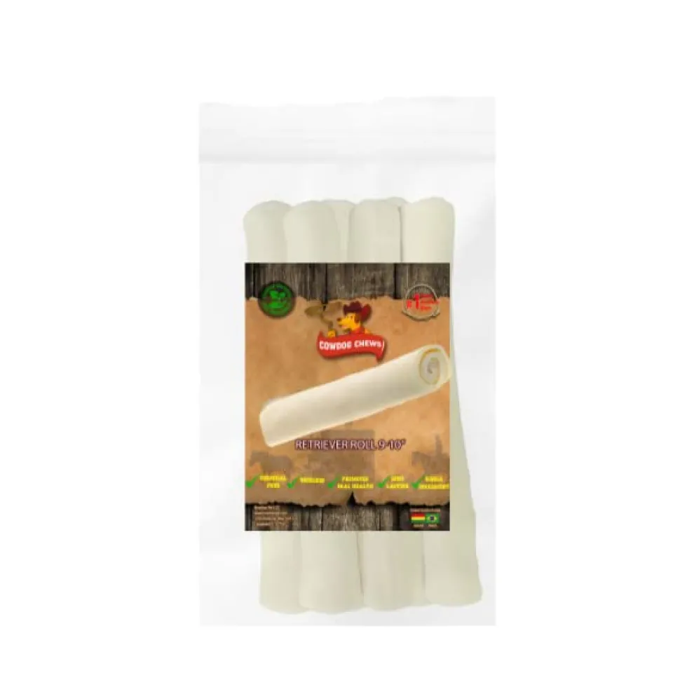 Rawhide Express Retriever Roll Natural Dog Chew - 9-10" Inches