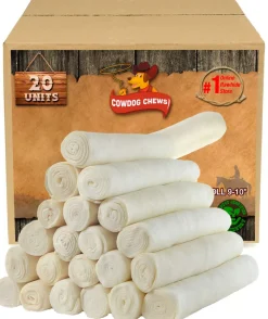 Rawhide Express Rolls Natural Dog Chews - 10" Inches - 2 Pack