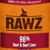 Rawz 96% Beef & Liver Pate Canned Dog Food - 12.5 oz - Case of 12