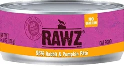 Rawz 96% Rabbit & Pumpkin Pate Canned Cat Food - 5.5 oz - Case of 24