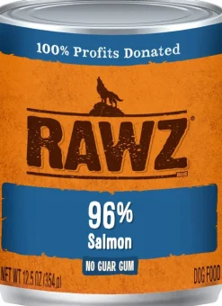 Rawz 96% Salmon Pate Canned Dog Food - 12.5 oz - Case of 12