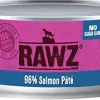 Rawz 96% Salmon Pate Canned Cat Food - 5.5 oz - Case of 24
