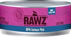Rawz 96% Salmon Pate Canned Cat Food - 5.5 oz - Case of 24