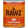 Rawz 96% Turkey & Turkey Liver Pate Canned Dog Food - 12.5 oz - Case of 12