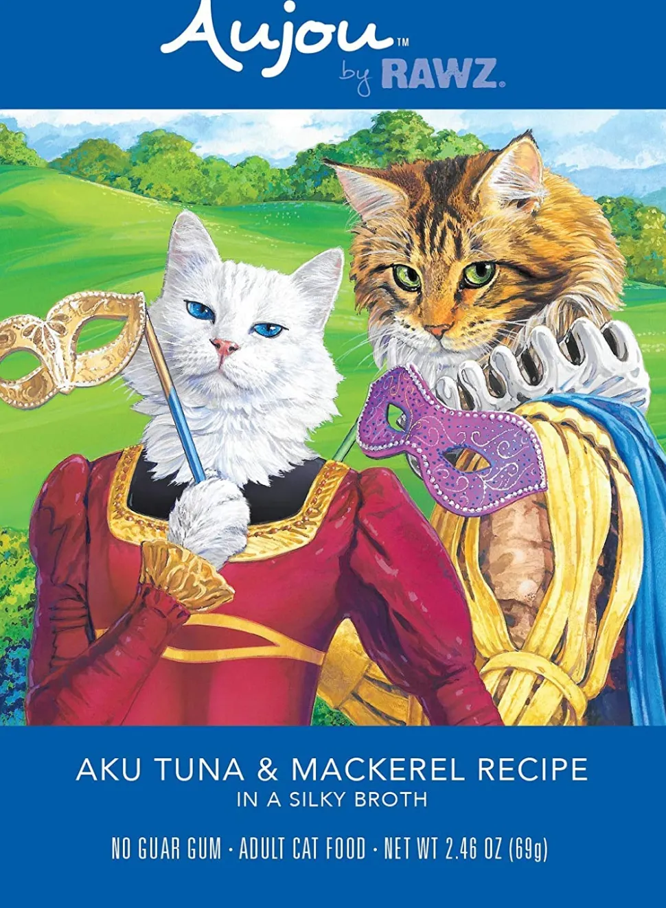 Rawz Aujou Aku Tuna & Mackerel Pouch Shredded Wet Cat Food - 2.46 oz - Case of 8