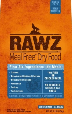 Rawz Meal Free Salmon, Chicken & Whitefish Dry Dog Food - 10 lb Bag
