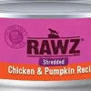 Rawz Shredded Chicken & Pumpkin Canned Cat Food - 5.5 oz - Case of 24
