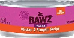 Rawz Shredded Chicken & Pumpkin Canned Cat Food - 5.5 oz - Case of 24