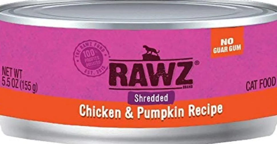 Rawz Shredded Chicken & Pumpkin Canned Cat Food - 5.5 oz - Case of 24