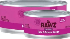 Rawz Shredded Tuna & Salmon Canned Cat Food - 3 oz - Case of 18