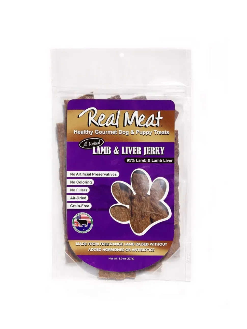 Real Meat Company Grain-Free Lamb and Liver Dog Jerky Treats