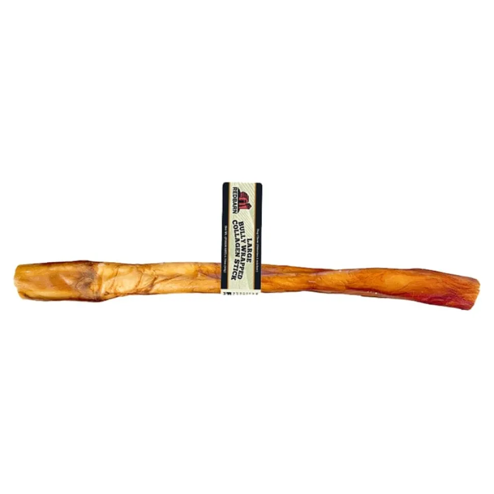 Red Barn Bully Wrapped Collagen Sticks Natural Dog Chews - 30 Count