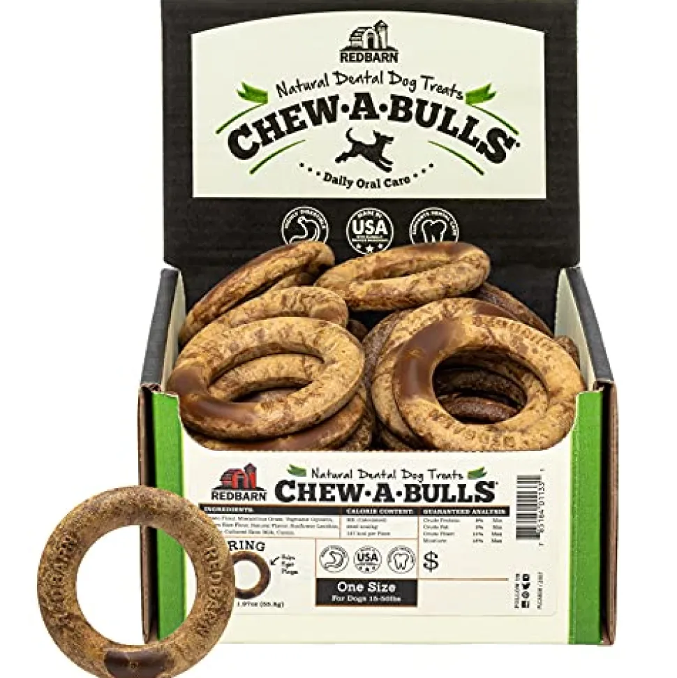 Red Barn Dog Chew-A-Bull Dental Rings Dental Dog Chews - 25 Count