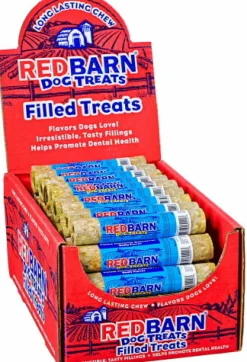 Red Barn Dog Filled Munchie Retreiver Beef Rawhide Dog Treats - 24 Count