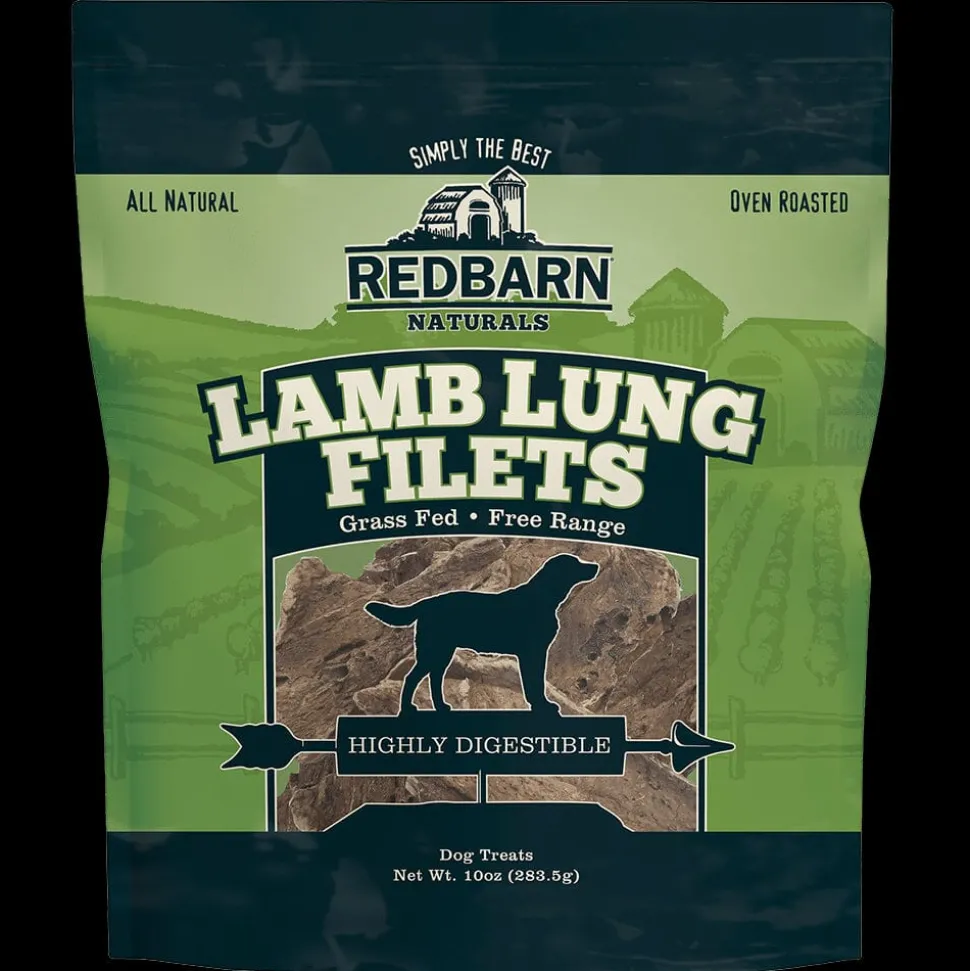 Red Barn Dog Grain-Free Lamb Lung Fillet Dehydrated Dog Treats - 10 Oz