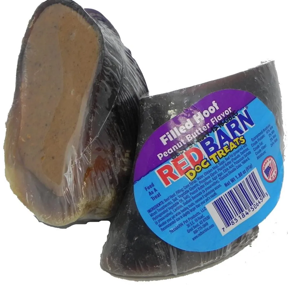 Red Barn Filled Hooves Peanut Butter Natural Dog Chews - 25 Count