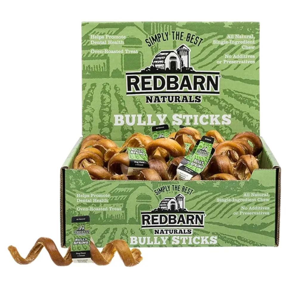 Red Barn Premium Curly Bully Springs Natural Dog Chews - 6-7 Inch - 25 Count