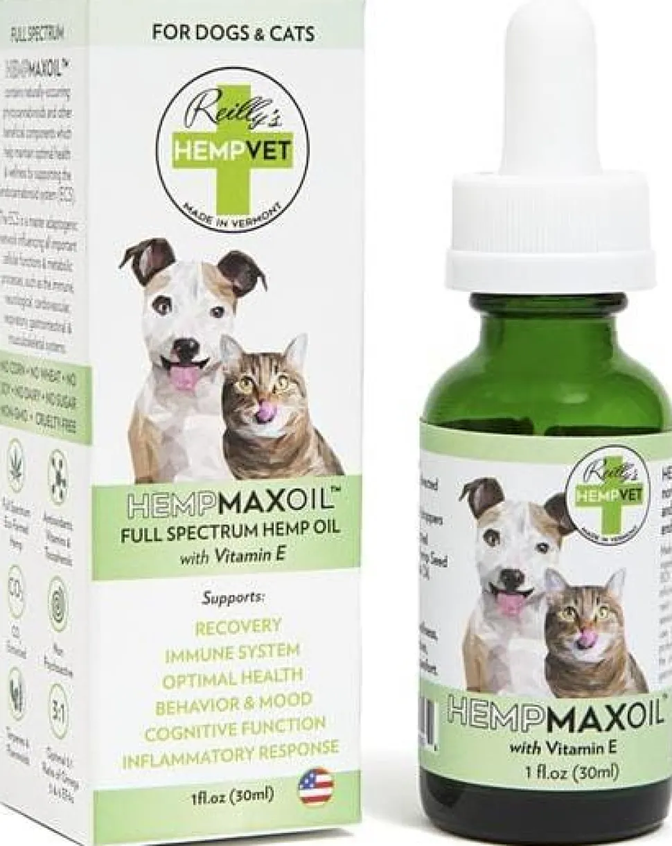 Reilly's Hempvet HempMax Mood Joint and Cognitive Wellness Full Spectrum CBD Tincture Dog Supplemet - 1 Oz