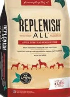 Replenish All Multi Protein All Stages Dry Dog Food - Beef Chicken and Turkey - 4 Lbs