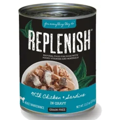 Replenish Grain-Free Canned Dog Food - Chicken and Sardine - 13.2 Oz - Case of 12